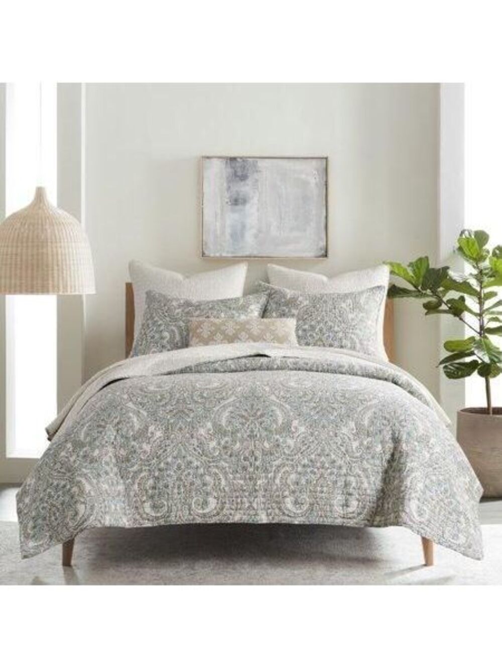 #7 Levtex Home Assisi Green Quilt Set with Shams King